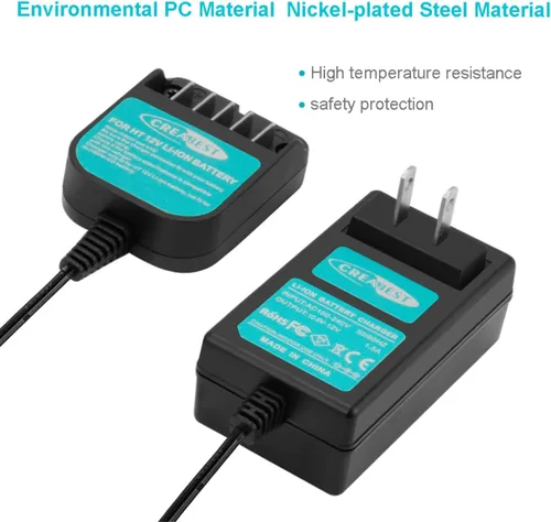 Vista 3 de Creabest 10.8V-12V Li-ion Battery Charger Compatible with Hitachi BCL1015