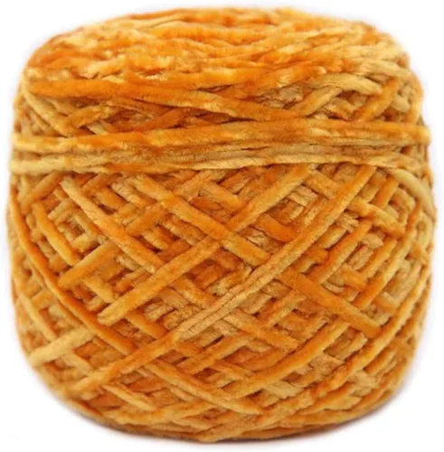 Vista 5 de Hilo de chenilla de 8 oz/250 g, hilo de chenilla de terciopelo para bricolaje, hilo de chenilla marrón café de lujo voluminoso para bufanda