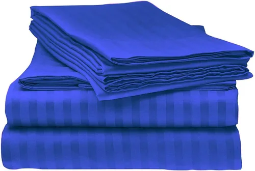 Vista 9 de laxlinen Super Suave Calidad 4 Pcs Hoja de cama Set (+ 30 inch) bolsillo extra profundo