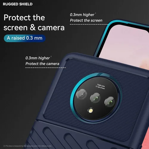 Vista 7 de Asuwish Funda de teléfono para OnePlus 7T con cubierta protectora de pantalla de vidrio templado y accesorios para celda, funda delgada y suave