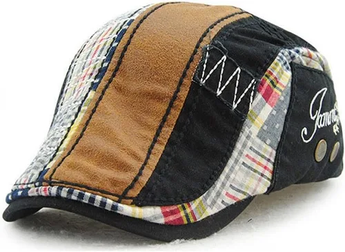 Vista 17 de M MOACC - Gorra de hombre de algodón ajustable con hebilla, boina, sombrero de periodista, gorro Cabbie Gatsby, gorras de conducción, gorras planas