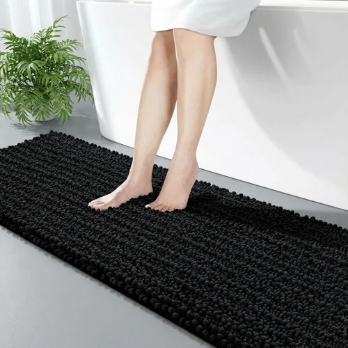 Vista 38 de Disolla Alfombra de baño pequeña, antideslizante, lavable, color beige, 17 x 24 pulgadas, súper absorbente, suave, alfombra de baño de felpilla