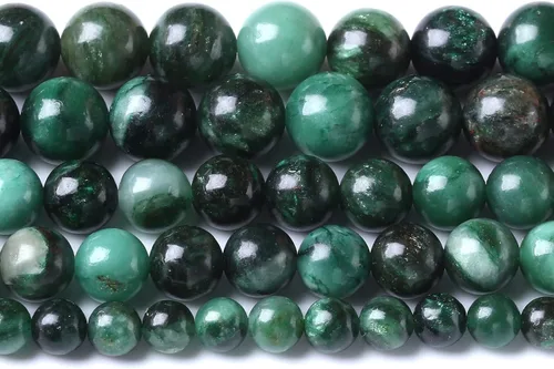 Vista 6 de 4MM 88 piezas de cuentas sueltas de piedra natural verde turquesa africana para hacer pulseras y collares de bricolaje