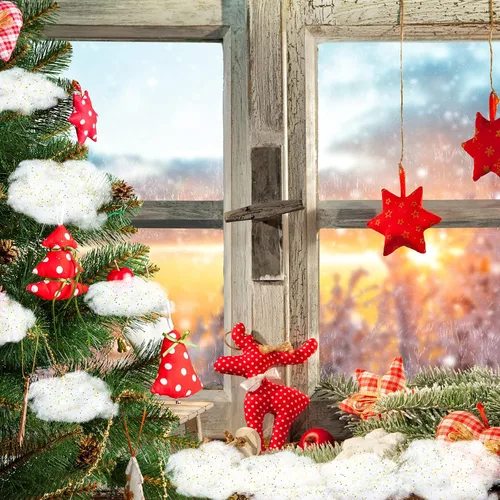 Vista 5 de Sumind 2 bolsas de decoración de nieve falsa mullida, fibra de algodón artificial, nubes falsas, manta suave para manualidades, manto, aldea Oro