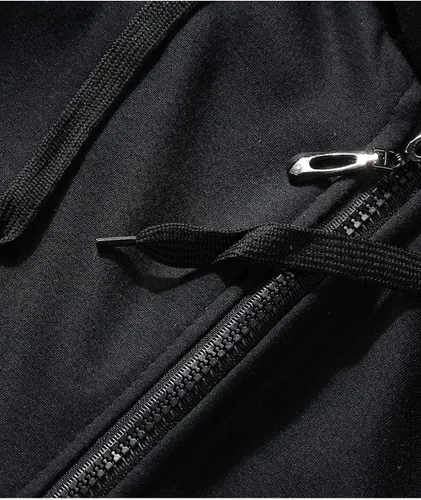 Vista 6 de ZITY - Sudadera de invierno con capucha y cremallera para hombre, chaqueta abrigada de vellón, con forro de Sherpa