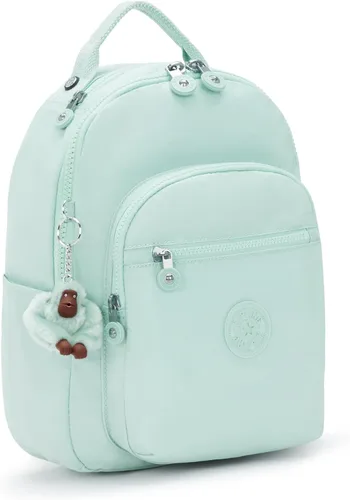 Vista 38 de Kipling Mochila pequeña Seoul para mujer, duradera, correas acolchadas para el hombro con funda para tableta, bolsa, Firma Emb, Mochila para tableta
