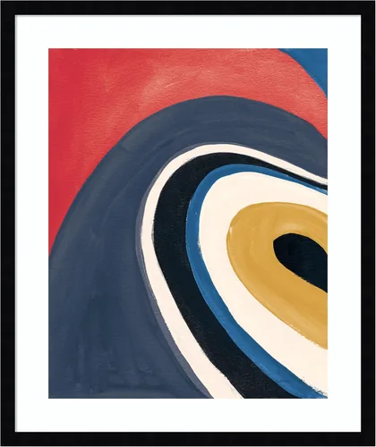Vista 14 de Amanti Art Framed Wall Art Print 21x17 In the Groove I Retro by Danhui Nai, Abstract Wall Art, Modern Contemporary Decor, Small Poster Painting