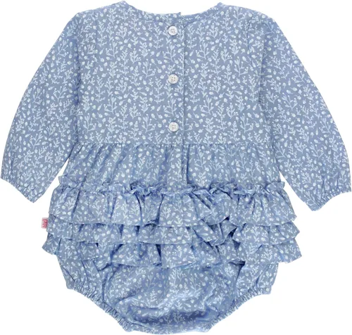 Vista 2 de RuffleButts Mamelucos de burbujas de manga larga para bebés y niñas pequeñas