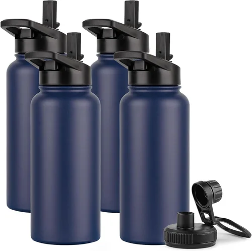 Vista 53 de DOMICARE Botella de agua para niños de 16 onzas para la escuela, de acero inoxidable, con aislamiento al vacío de doble pared, botella de agua