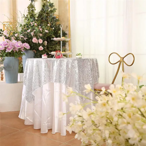 Vista 33 de Eternal Beauty Mantel rectangular cuadrado de 50 x 50 pulgadas para tartas, postres, exposiciones, fiestas, eventos de cumpleaños