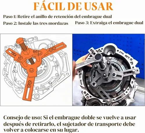 Vista 5 de Kit de herramientas instaladoras de removedor de transmisión de doble embrague seco