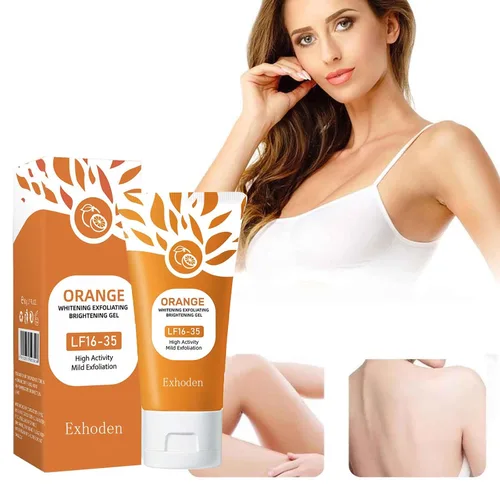 Vista 2 de Exfoliante de gel exfoliante naranja para cara, gel exfoliante facial hidratante naranja, exfoliante de limpieza profunda para todo