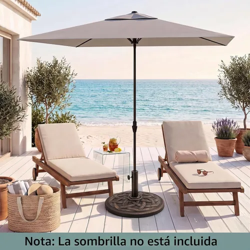 Vista 2 de Giantex Base de sombrilla para patio de 43 libras, soporte resistente
