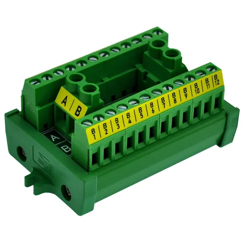 Vista 2 de OONO Montaje a tornillo 30A/300V 2x12 Posición Bloque de terminales Módulo de distribución.