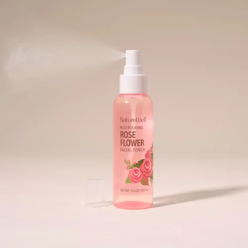 Vista 2 de NATURE WELL Rose Water - Tóner facial hidratante para piel húmeda y radiante, refrescante, acondicionador, calmante, hidratante, perfecto