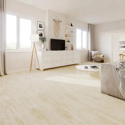 Vista 5 de Lucida Surfaces Azulejos de vinilo de lujo Azulejos con aspecto de piedra Pisos entrelazados Apto para bricolaje MaxCore Terra 6 pulgadas