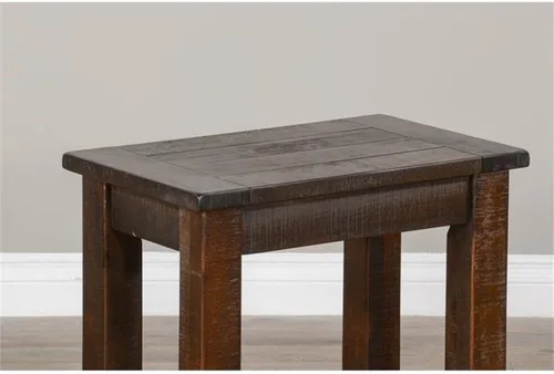 Vista 7 de Pemberly Row Mesa auxiliar de madera de caoba de 14" en hoja de tabaco