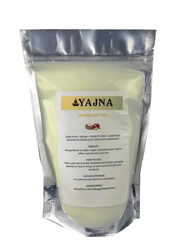 Vista 11 de Yajna Mantequilla Orgánica de Aloe Vera Cruda 100% Pura, Natural y Sin Refinar Hidratante para la Piel del Rostro, Cuerpo y Cabello 4 OZ/115 GM