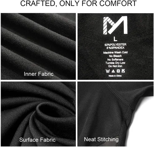 Vista 4 de MEETYOO - Conjunto de ropa interior térmica para hombre, pantalones largos deportivos, capa base