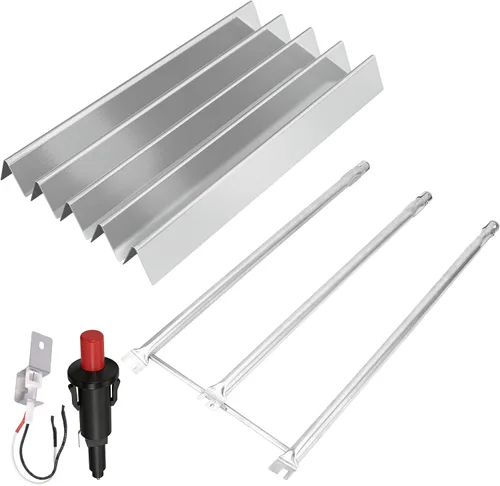 Vista 10 de SafBbcue Kits de piezas de parrilla para Weber Spirit II Serie 300 GS4 Parrillas de gas 7636 Barras aromatizantes 69787 Tubo de quemador 67060 Placa