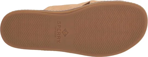 Vista 4 de Sperry Sandalia plana con correa cruzada dorada para mujer, Oro