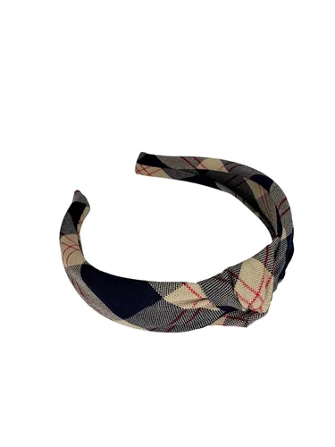 Vista 10 de Diadema anudada de 1.25 pulgadas, uniforme escolar, a cuadros, acolchada, con nudo en la parte superior, diadema de uniforme (cuadros 120)