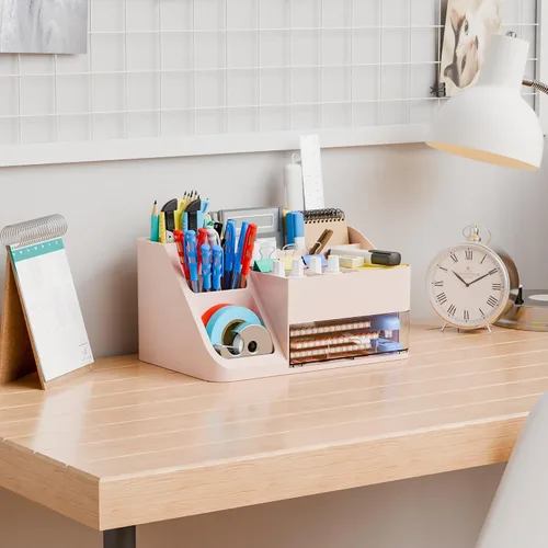 Vista 8 de Yieach Organizador de maquillaje de encimera para tocador, baño, tocador, organizador grande de almacenamiento de maquillaje y organizador
