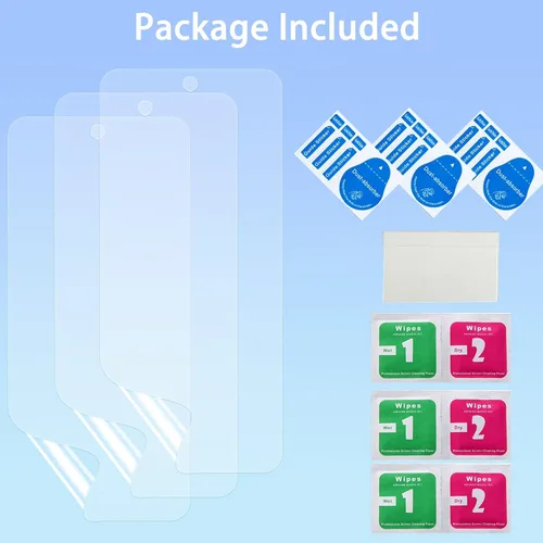 Vista 7 de LOOKSEVEN Paquete de 3 protectores de pantalla de poliuretano termoplástico suave transparente compatibles con Google Pixel 6, película protectora