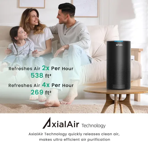 Vista 3 de Afloia Purificadores de aire para dormitorio, hogar, habitación grande, Wi-Fi de 2.4 GHz, filtro inteligente 3 en 1, purificadores de aire