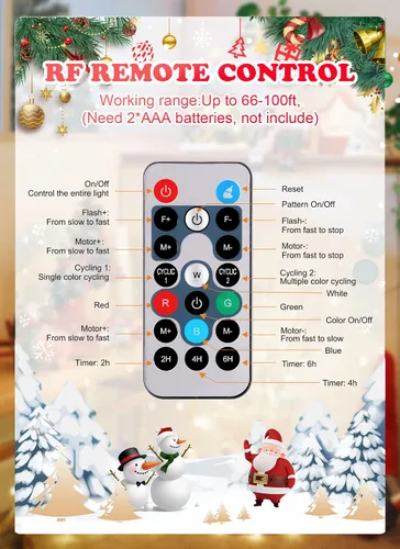 Vista 3 de Proyector de luces de Navidad para exteriores, 26 efectos HD (ondas oceánicas 3D + patrones), impermeables, con temporizador, luces de proyector