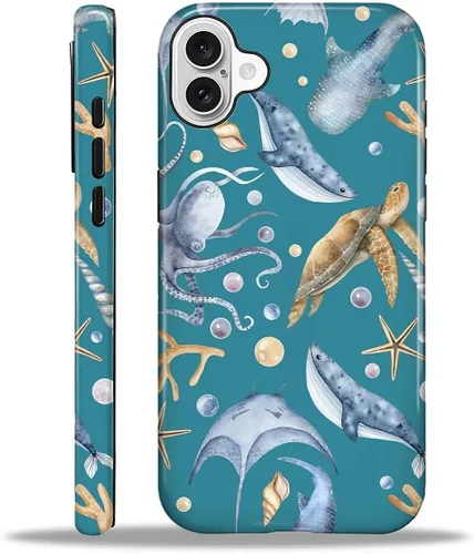 Vista 52 de Funda para iPhone 11, resistente híbrida 2 en 1, protección completa contra golpes con acabado brillante, diseño de collage de tela a cuadros