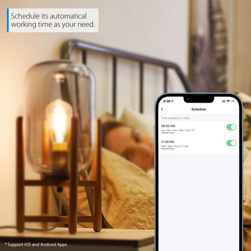 Vista 6 de LVWIT Bombilla inteligente LED vintage ST21 Edison regulable WiFi, equivalente a 60 vatios, base E26, 2700K - 6500K, compatible con Alexa, Google