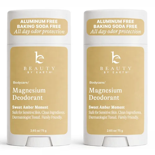 Vista 9 de Desodorante sin aluminio para hombres y mujeres, fabricado en Estados Unidos con ingredientes naturales y 55% orgánicos, protección contra olores