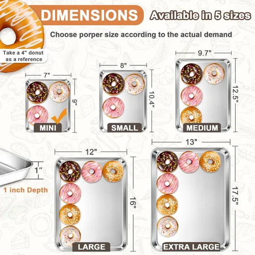 Vista 7 de Bandeja para hornear de 9 pulgadas (1 pieza), bandejas para horno tostador