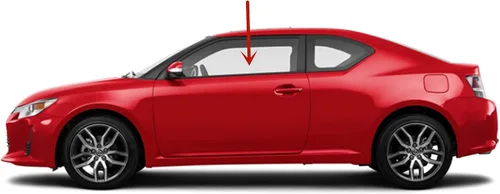 Vista 2 de Vidrio de puerta lateral izquierda del conductor compatible con Scion TC 2 puertas Coupe modelos 2011-2016
