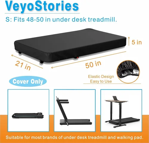 Vista 2 de Funda para alfombrilla de caminar para el hogar, funda impermeable y a prueba de polvo para debajo del escritorio - Compatible con cinta de correr