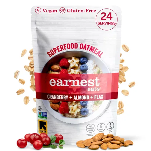 Vista 9 de Earnest Eats Superfood Avena – Arándanos Chia Canela – Vegana, sin gluten, 0.18 oz de proteína vegetal, 0.18 oz de fibra, sin azúcar añadida, 24