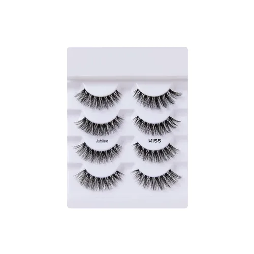 Vista 4 de KISS - Paquete múltiple de pestañas postizas de visón sintético de la colección Lash Couture, “Jubilee”, 10mm, longitudes múltiples, reutilizables