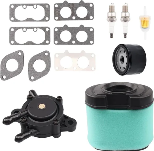 Vista 7 de Carburador para motor V-Twin Briggs & Stratton 796227 de cortacésped con kits de afinación, reemplaza para motores 40G777 40H777 44M777 44P777 44S677