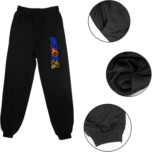 Vista 3 de Wvowgrh Conjunto deportivo para niños de dibujos animados, sudadera con capucha y pantalones deportivos, 2 piezas para niños