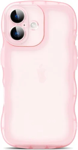 Vista 43 de SKYLMW Funda compatible con iPhone 12 Pro, diseño de ondas rizadas kawaii, borde chapado de lujo, elegante parte trasera transparente brillante, TPU