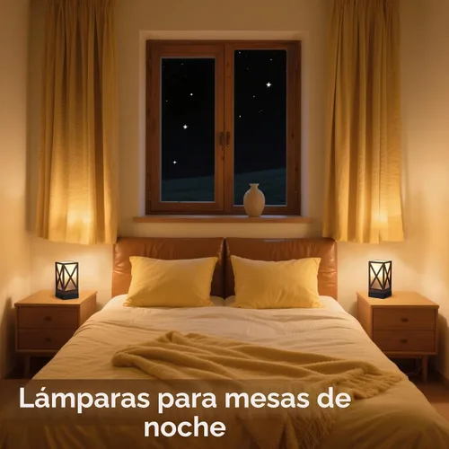 Vista 6 de Lámpara de mesa, juego de 2 lámparas de mesita de noche rústicas de granja, lámpara de escritorio con 3 temperaturas de color con puertos de carga