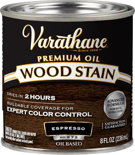 Vista 33 de 1 cuarto de galón Rust-Oleum Brands 211728H Gunstock Varathane - Tinte para madera interior a base de aceite (paquete de 2)