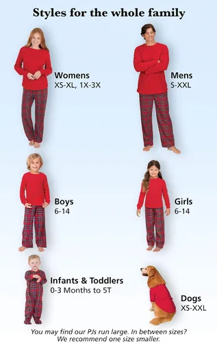 Vista 6 de PajamaGram Pijamas de Navidad para la Familia, Hombre LG Rojo