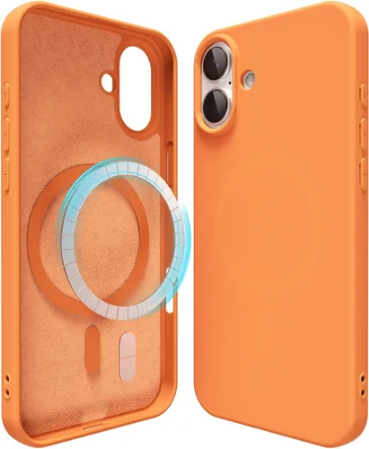 Vista 31 de oakxco Funda de silicona para iPhone 12 Pro Max, magnética, compatible con carga inalámbrica Magsafe, cubierta protectora de goma suave y delgada