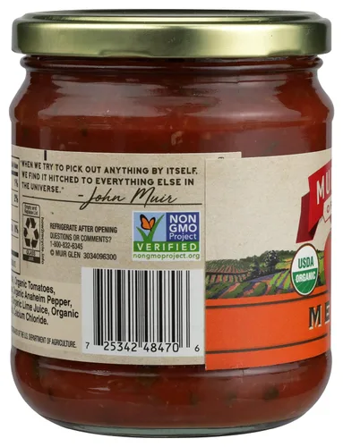 Vista 4 de Muir Glen Salsa mediana orgánica certificada por USDA, 16 onzas