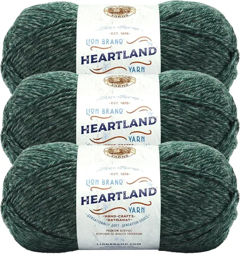 Vista 38 de Lion Brand Yarn Heartland Yarn, Hilo de Peso Medio para Tejer, Ganchillo y Manualidades, 1 Paquete, Great Smoky Mountains Grandes Montañas Humeantes