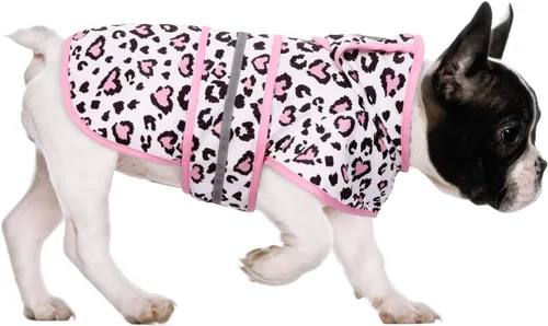 Vista 11 de HDE - Impermeable protector con capucha para perros y cachorros, tallas de la S a la XL (diseño de patos de goma, talla S)