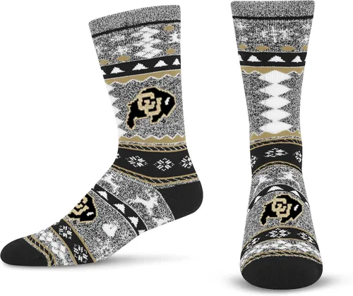 Vista 43 de For Bare Feet Ugly Holiday Sweater Crew Sock NCAA