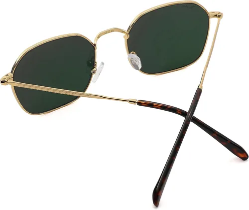 Vista 6 de Pro Acme Gafas de sol hexagonales para mujeres y hombres, lente de cristal